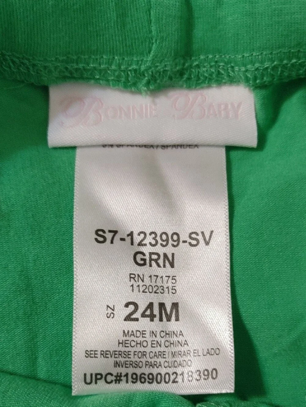 2 PC Set Bonnie Baby Green Gingham Dress with Watermelon Accent